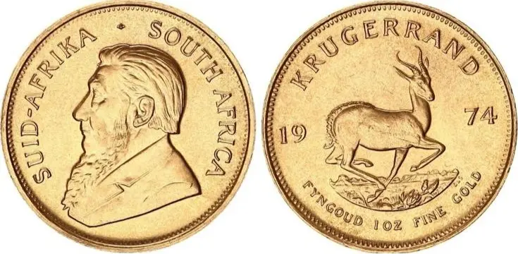 Krügerrand 1oz Feingold 1974